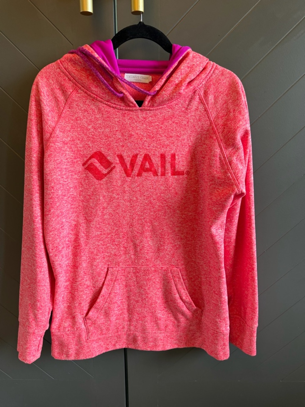 Women's Heathered Pink Pullover Hoodie